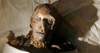 The mummy of Pharaoh Queen Hatshepsut displayed at the Egyptian museum in Cairo, Egypt