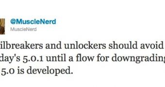Musclenerd advises against installing iOS 5.0.1 if you're considering to downgrade in the future