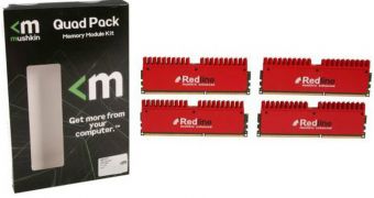 Mushkin's Redline Ridgeback 16 GB Quad Channel DDR3-1600 Memory Kit with 7-7-7-24 Latencies
