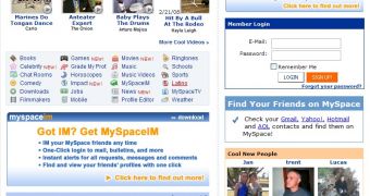 MySpace's homepage