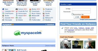 The MySpace website records millions of visits every day