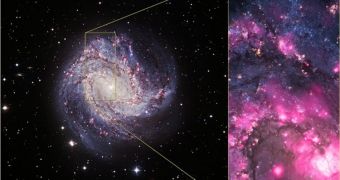 Composite image of spiral galaxy M83