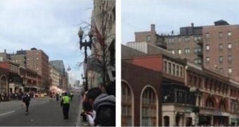 Dan Lampariello's photos reveal a mystery man that could be the Boston Marathon bomber