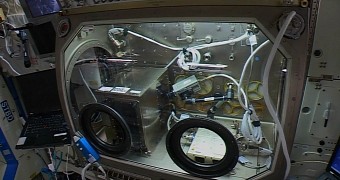 The Made in Space 3D printer on the ISS