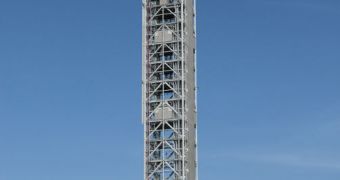This image shows the newest NASA mobile platform launcher, which was finished last year