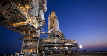Atlantis is seen here ready for its May 14 launch date