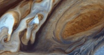 Voyager 1 image of the Great Red Spot on Jupiter
