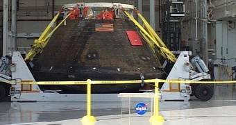 The Orion spacecraft is now at the Kennedy Space Center in Florida, US