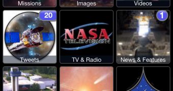 NASA App interface