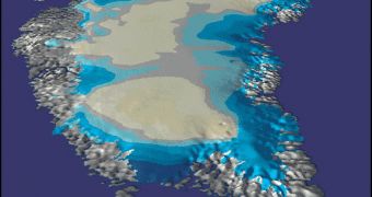 Changes in ice sheet thickness in Greenland