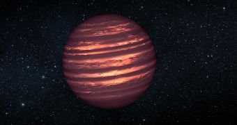Artist impression of the brown dwarf studied by Hubble and Spitzer