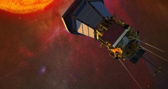 An artist's rendition of Solar Probe Plus, as it approaches the Sun