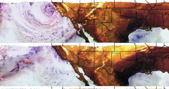 TRMM images of the storm front that struck California on February 28, and March 1, 2014