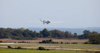 The first Global Hawk UAV lands at Wallops, marking the start of HS3, on September 7, 2012
