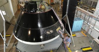 This is the prototype model of the Orion MPCV spacecraft