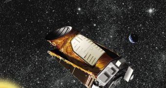 This is how an artist imagined Kepler floating in space