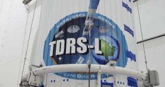 TDRS-L at the Astrotech payload processing facility, in Titusville, Florida