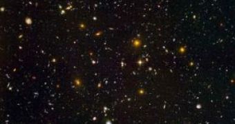 Image provided by the Hubble Space Telescope showing a collection of galaxies