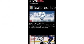 NBC Sports Live Extra for Windows Phone (screenshot)