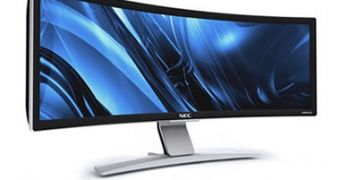 NEC's CRV43 monitor features 43-inch, curved form factor