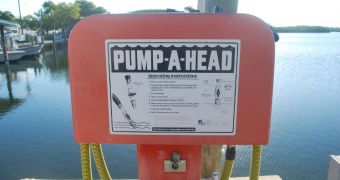 Image showing one of many sewage pump-out stations installed in the Florida Keys