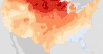 This chart showing average January temperatures indicates just how much the US warmed from global warming