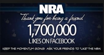 NRA received 1.7 million likes on Facebook up to the day before Sandy Hook