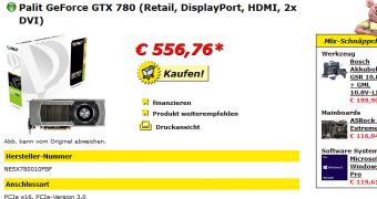NVIDIA GeForce GTX 780 Getting Cheaper, Now at €557 / $557 – 736
