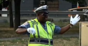 NYC Police Officer Directs Traffic by Dancing