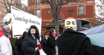 Anonymous fans protest