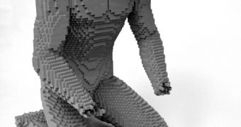 Sculpture by Nathan Sawaya, made entirely of Lego bricks
