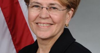 Photo showing NOAA Administrator Jane Lubchenco, who is also the US under secretary of commerce for oceans and the atmosphere