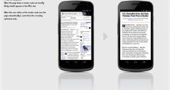 Reader Mode in Firefox for Android - mockup
