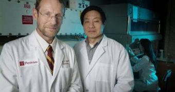 Dr. Timothy Lyons, left, director of the Harold Hamm Oklahoma Diabetes Center, stands beside Dr. Jay Ma, principal investigator on the project and director of research for the diabetes center