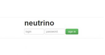 Neutrino exploit kit login screen