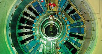 The target chamber of ORNL's spallation neutron source now houses a mercury target that is bombarded by protons to produce neutrons
