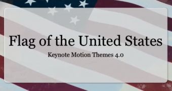 iPresentee Keynote Motion Themes 4.0 example - USA flag
