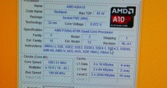 AMD FX-670K CPU-Z examination