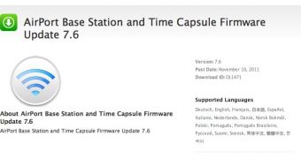Apple announces AirPort Base Station and Time Capsule Firmware Update 7.6