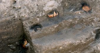 Skulls inside the newly discovered pyramid