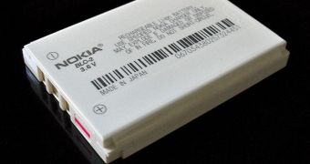 A lithium ion battery used in a Nokia smartphone
