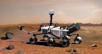 A computer model of NASA's Mars Science Laboratory rover