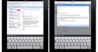 The old and the new compose function in Gmail for iPad