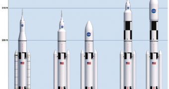 Rendition showing the planned SLS configurations