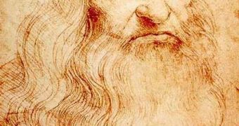 Leonardo da Vinci, self portrait, in red chalk
