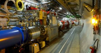 A view inside LHC's tunnel