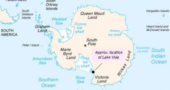 Lake Vida is located in the Southern Antarctic