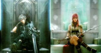 The main characters of FF XIII and Versus XIII