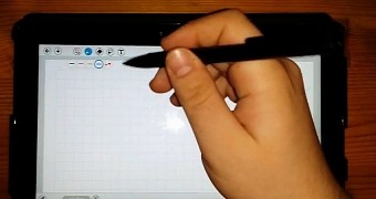 Dell Active Stylus in action