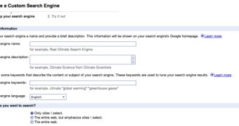 The required steps to create a Custom Search Engine